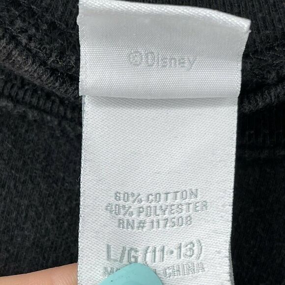 Disney The Lion King Sweatshirt Black Crewneck Juniors Size L 11-13 Simba Nala - Picture 5 of 5